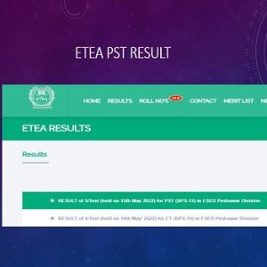ETEA PST Result 2022