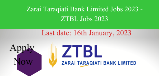 Zarai Taraqiati Bank ZTBL Jobs 2023 Online Apply