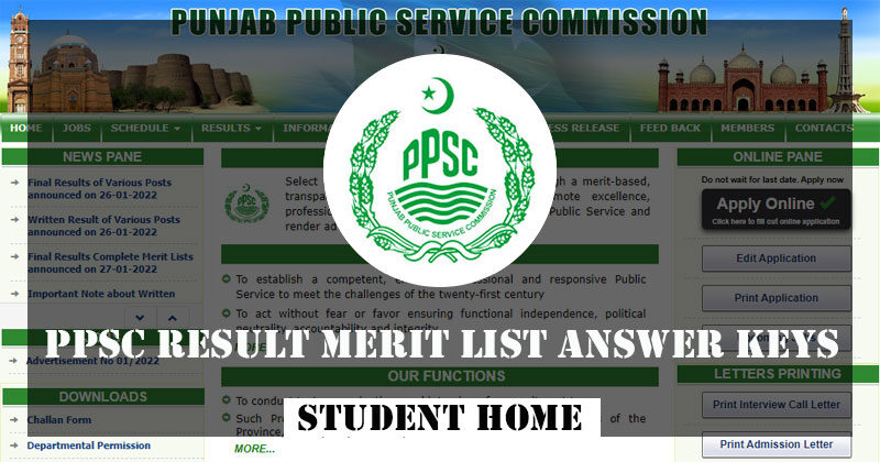 DMC PPSC Result 2023 Merit List Check Online @ppsc.gop.pk