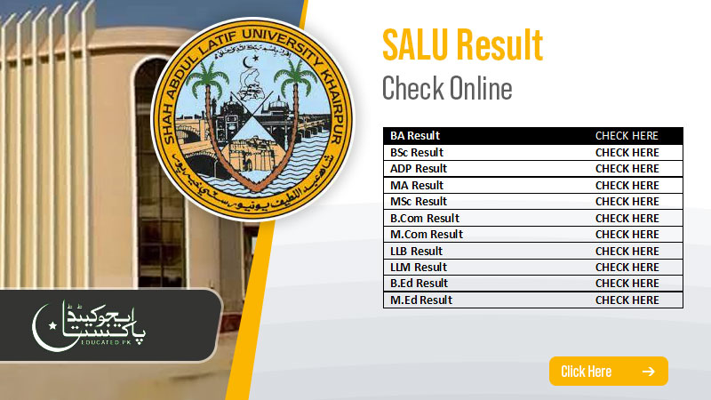 Shah Abdul Latif University Result 2023 www.salu.edu.pk