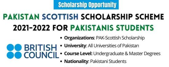 Scotland Pakistan Scholarship 2022