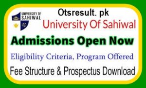 University of Sahiwal Admission