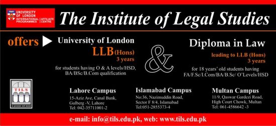 The Institute Of Legal Studies Lahore TILS Admission 2023 for BS