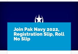 Join Pak Navy Online Registration Slip