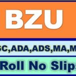 BZU LLB Roll No Slip 2023 Download BA, BSC, B.Com, MA, MSC