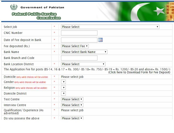 FPSC Online Apply MPT 2024 Online Recruitment System @fpsc.gov.pk