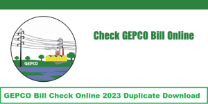 GEPCO Bill Check Online 2023 Download Or Print 