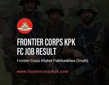 Frontier Corps FC Jobs Test Result 2023 KPK Check Online