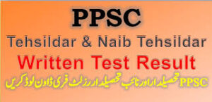 PPSC Tehsildar Result 2024