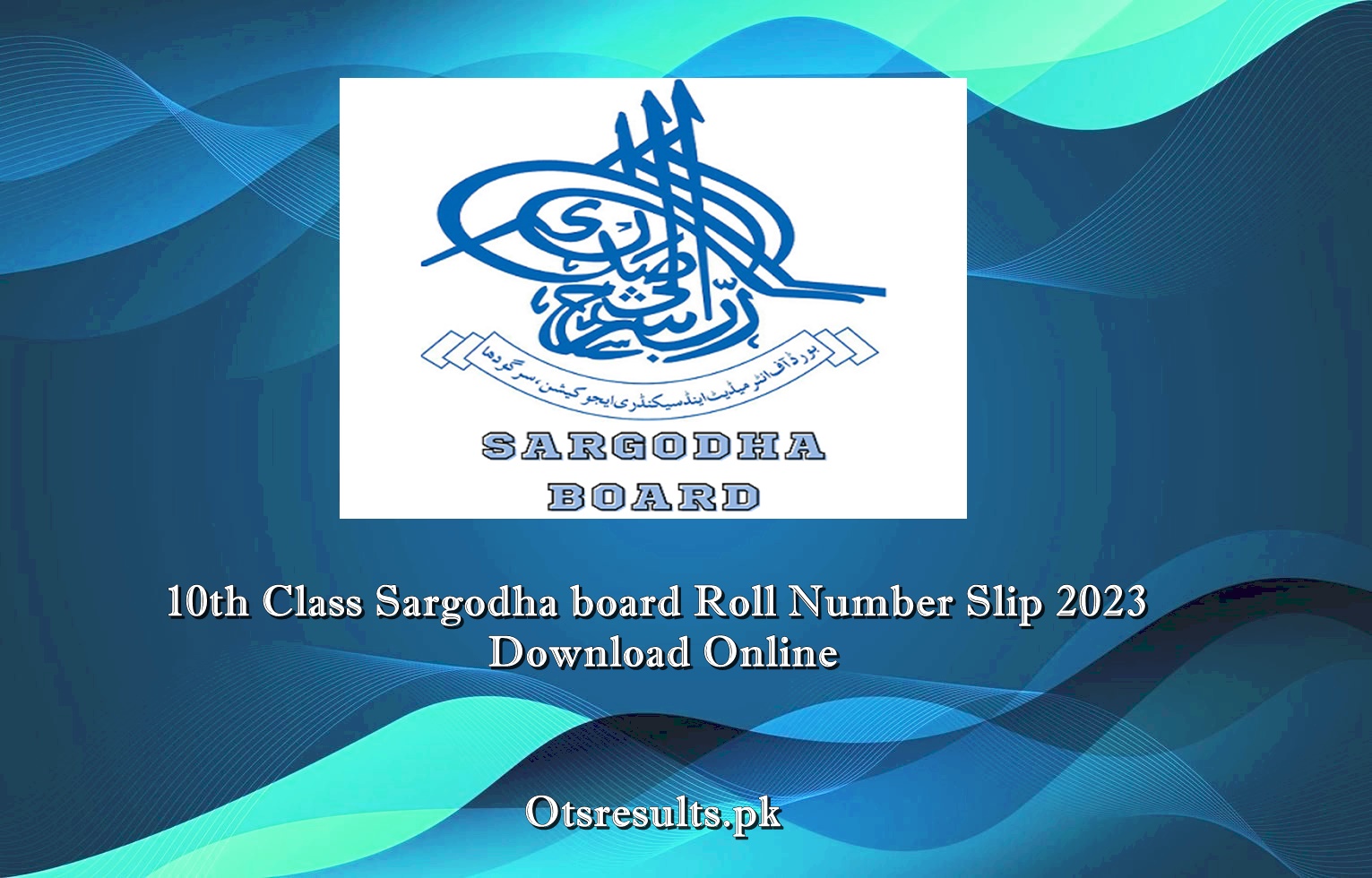 10th Class Sargodha board Roll Number Slip 2024 Download Online