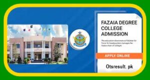 Fazaia Degree College Admission