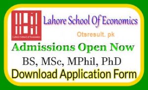 Lahore School of Economics LSE Admission 2023