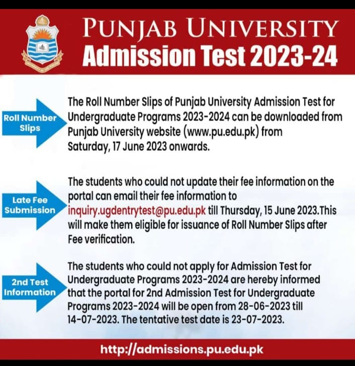 pu-admission-test-RESULT 2023