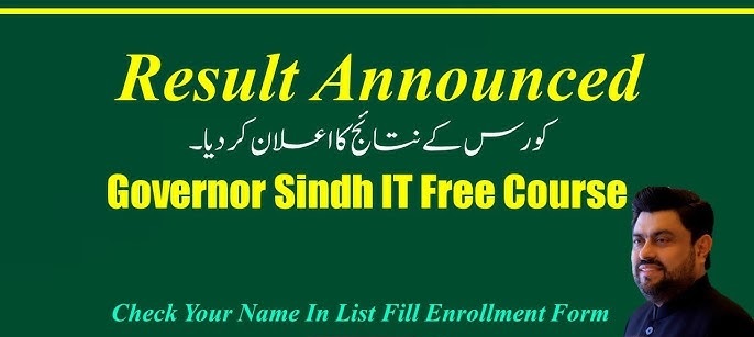  Governor Sindh Free IT Courses Result 2023 Check Online
