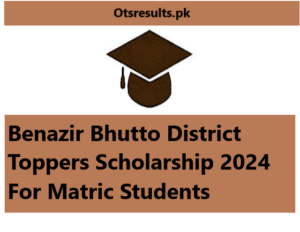 Benazir Bhutto District Toppers Scholarship