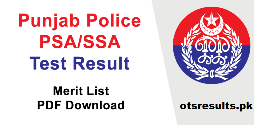Punjab Police PSA/SSA Final Merit list 2023
