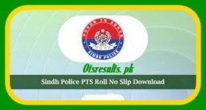 STS Sindh Police Roll No Slip 2023