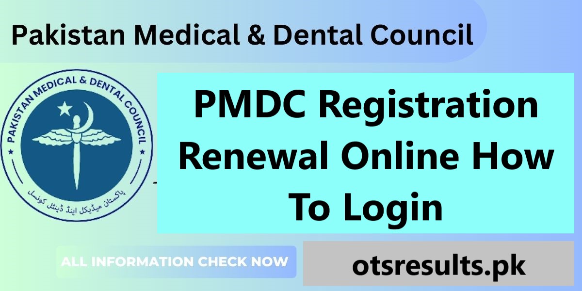 PMDC Registration Renewal Online Login
