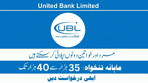 UBL Cash Counter Service Officers Jobs 2024 