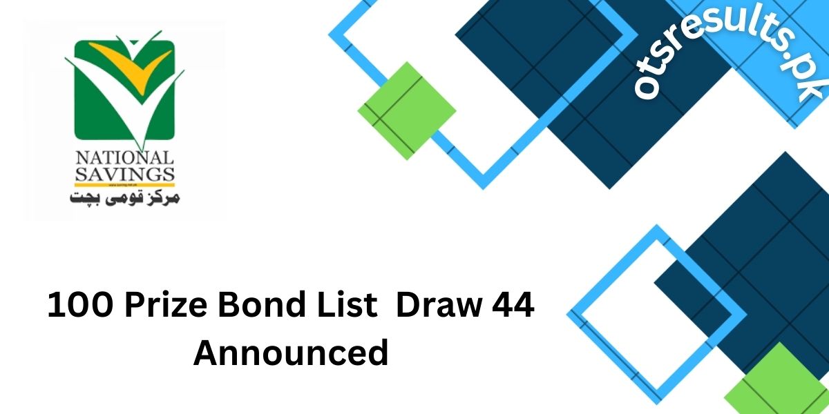 100 Prize Bond List 2024